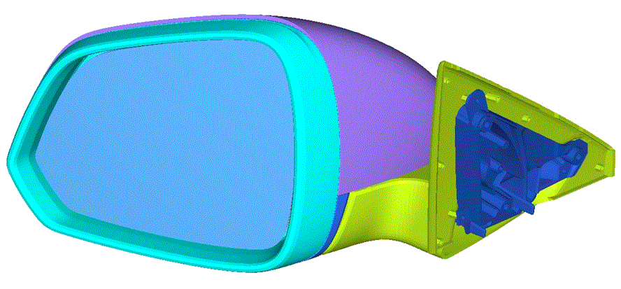汽车后视镜、内门把手、加油盖等汽车零部件有限元分析